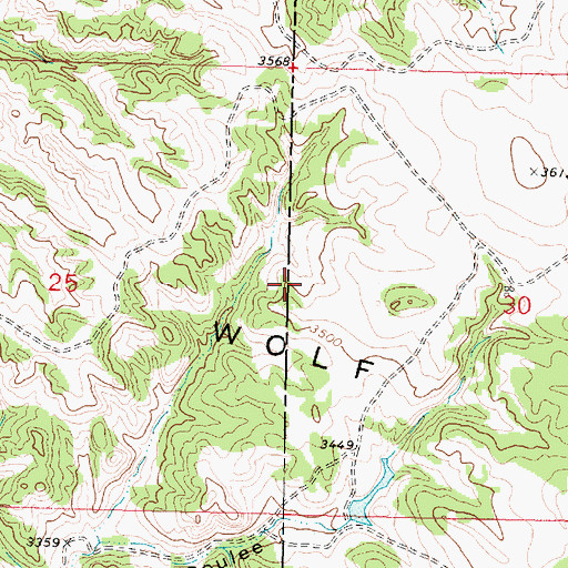 Topographic Map of 02N38E30BCCC01 Spring, MT