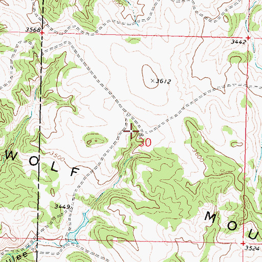 Topographic Map of 02N38E30BDDD01 Well, MT