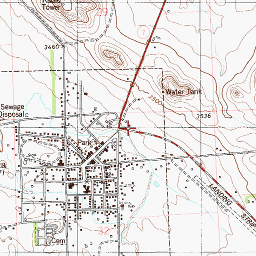 Topographic Map of 02N58E32BBA_01 Well, MT