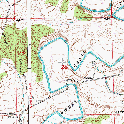 Topographic Map of 02N16E28____01 Well, MT