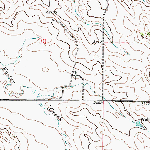 Topographic Map of 02N48E30DDBC01 Well, MT