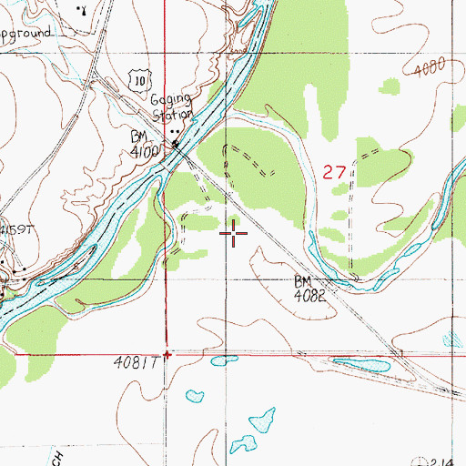 Topographic Map of 02N01E27CBD_01 Well, MT