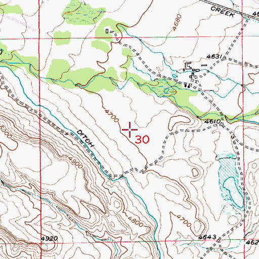 Topographic Map of 02N14E30____01 Well, MT