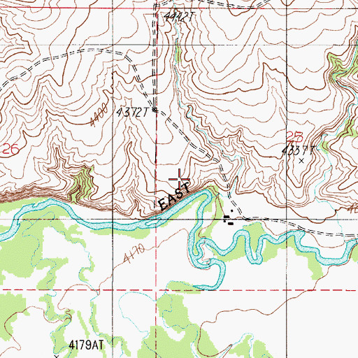 Topographic Map of 02N03E25CB__01 Well, MT