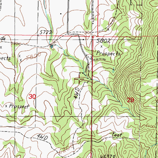 Topographic Map of 02N07W30ADA_01 Spring, MT