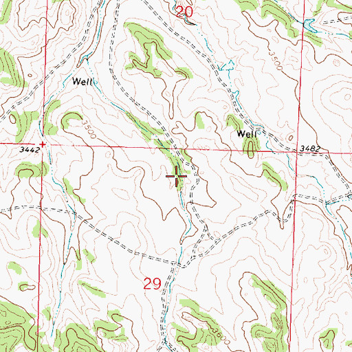 Topographic Map of 02N38E29ABBD01 Spring, MT