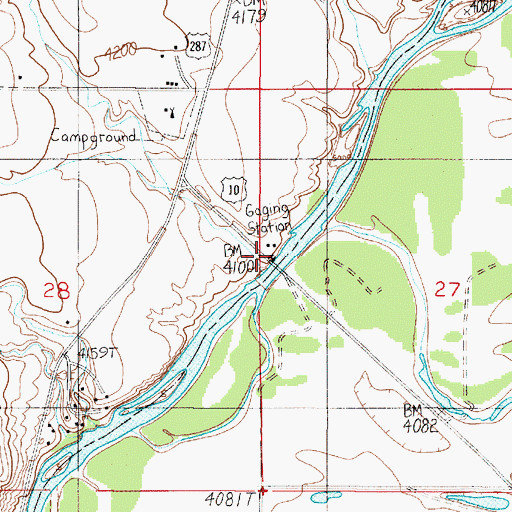 Topographic Map of 02N01E27BCCB01 Well, MT