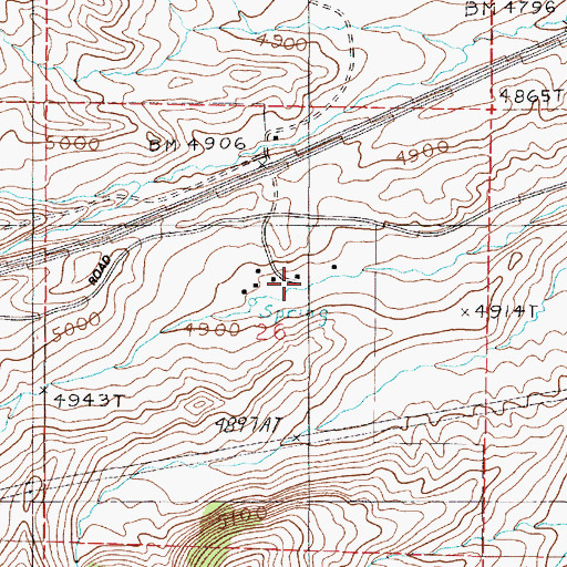 Topographic Map of 02N02W26ACCA01 Well, MT