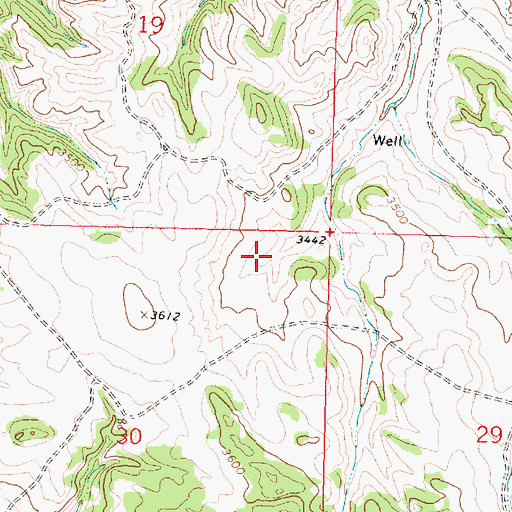 Topographic Map of 02N38E30AABD01 Spring, MT