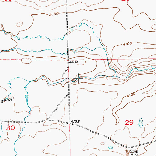 Topographic Map of 02N20E29BB__01 Well, MT