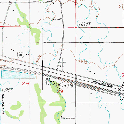Topographic Map of 02N02E29AD__01 Well, MT