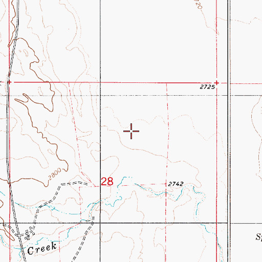 Topographic Map of 02N54E09DC__01 Well, MT
