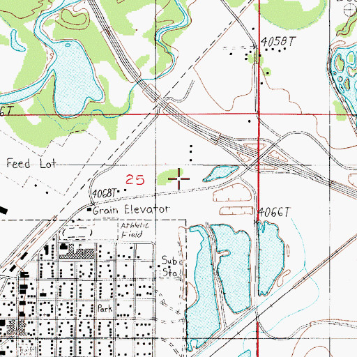 Topographic Map of 02N01E25AACC01 Well, MT