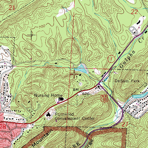 Topographic Map of Lower Dam Number One, AR