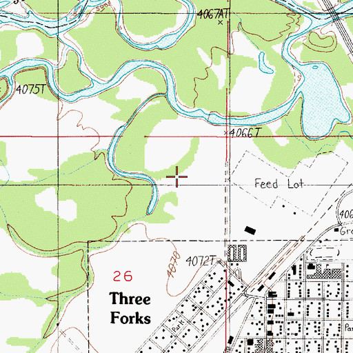 Topographic Map of 02N01E26AA__01 Well, MT