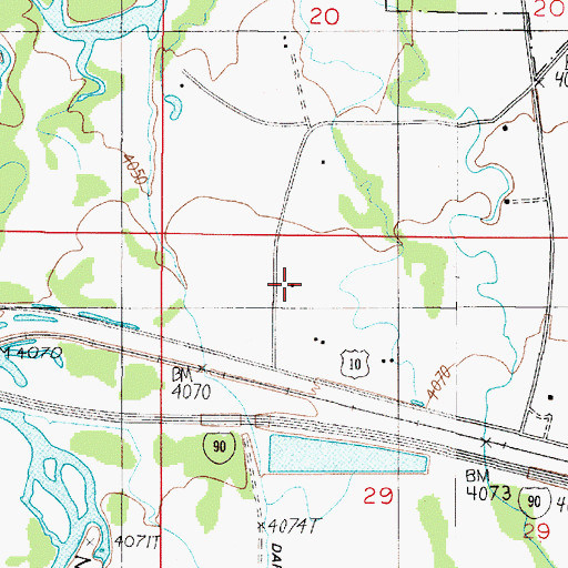 Topographic Map of 02N02E29BABD01 Well, MT