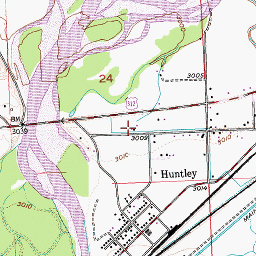 Topographic Map of 02N27E24DBDC01 Well, MT