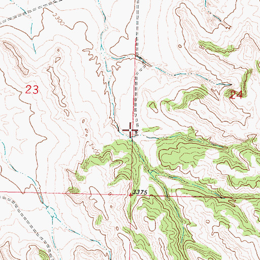 Topographic Map of 02N37E24CBCC01 Well, MT