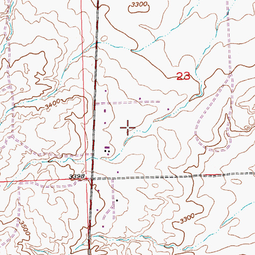 Topographic Map of 02N26E23C___01 Well, MT