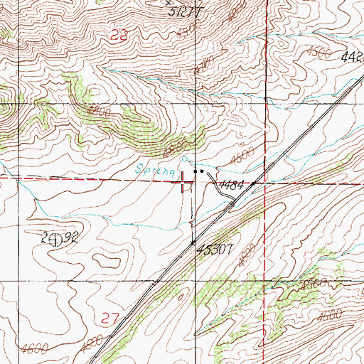 Topographic Map of 02N03W22DCDD01 Well, MT