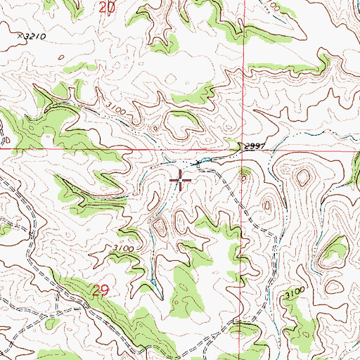 Topographic Map of 02N44E29AABA01 Well, MT
