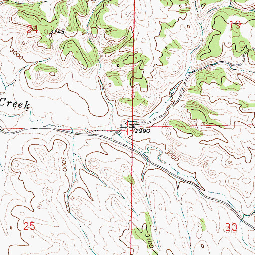 Topographic Map of 02N44E19CCCC01 Well, MT