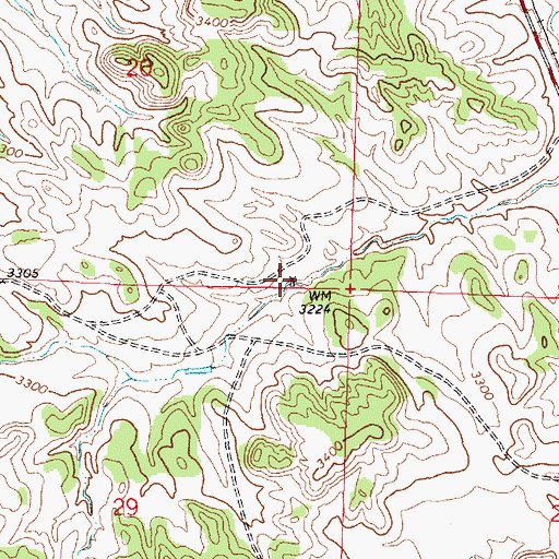 Topographic Map of 02N41E20DDDC01 Well, MT