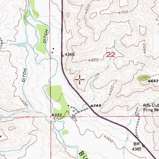 Topographic Map of 02N14E22C___01 Well, MT