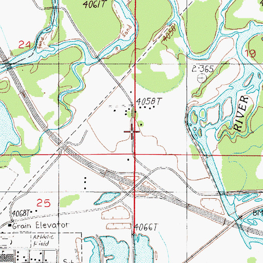 Topographic Map of 02N02E19CCCB01 Well, MT