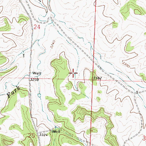 Topographic Map of 02N39E24CDDD01 Well, MT