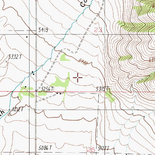 Topographic Map of 02N05E23CD__01 Spring, MT