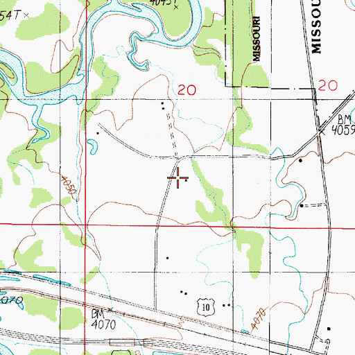 Topographic Map of 02N02E20CDAC01 Well, MT