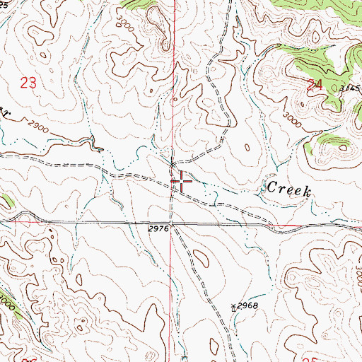 Topographic Map of 02N43E24CCBC01 Well, MT