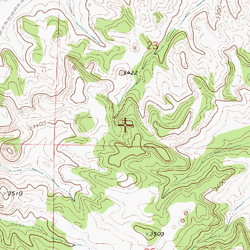 Topographic Map of 02N39E23CAA_01 Well, MT