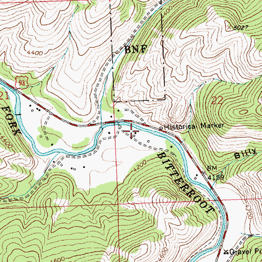 Topographic Map of 02N20W22CBCA01 Well, MT