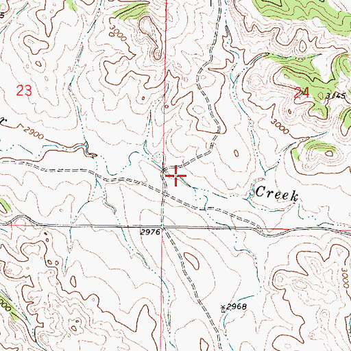Topographic Map of 02N43E24CCBA01 Well, MT
