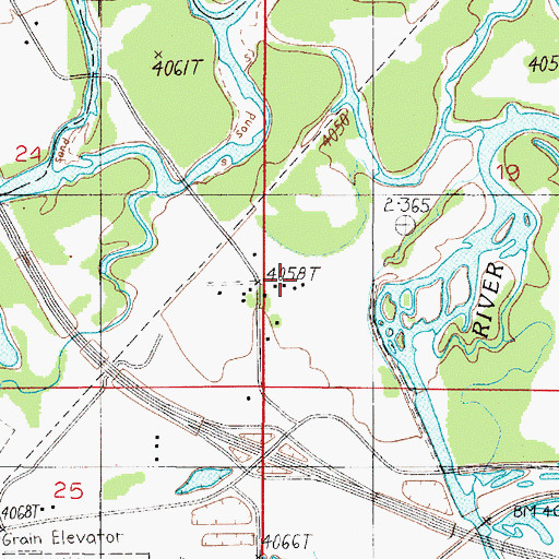 Topographic Map of 02N02E19CCB_01 Well, MT