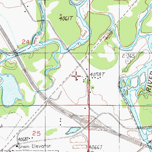 Topographic Map of 02N01E24DDA_01 Well, MT