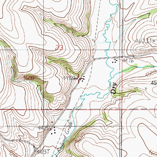 Topographic Map of 02N04E23DBDD01 Well, MT