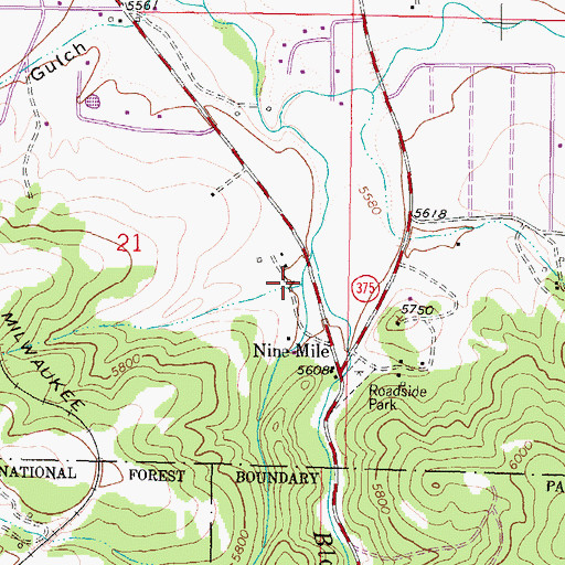 Topographic Map of 02N07W21DAA_01 Well, MT