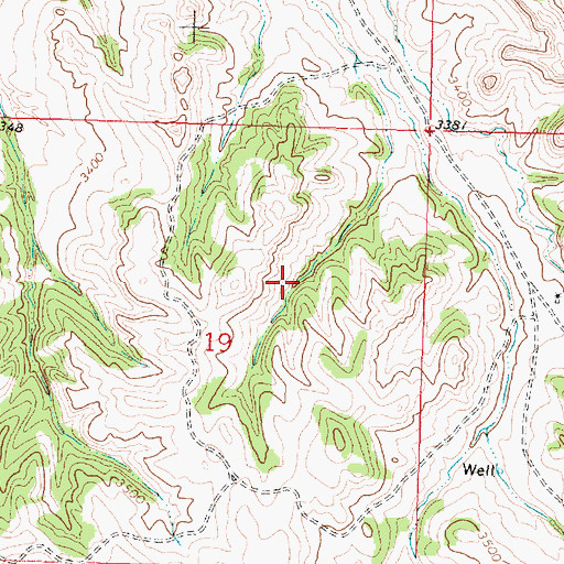 Topographic Map of 02N38E19ACAD01 Spring, MT