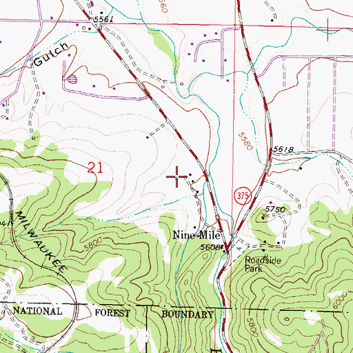 Topographic Map of 02N07W21DAB_03 Well, MT