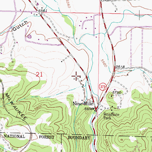 Topographic Map of 02N07W21DAB_02 Well, MT