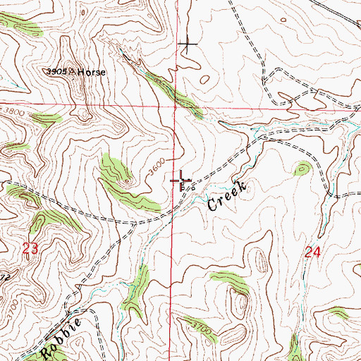 Topographic Map of 02N38E24BCBA01 Well, MT