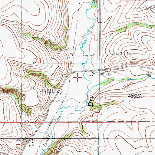 Topographic Map of 02N04E23DA__01 Well, MT