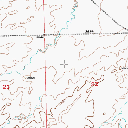 Topographic Map of 02N24E22B___01 Well, MT