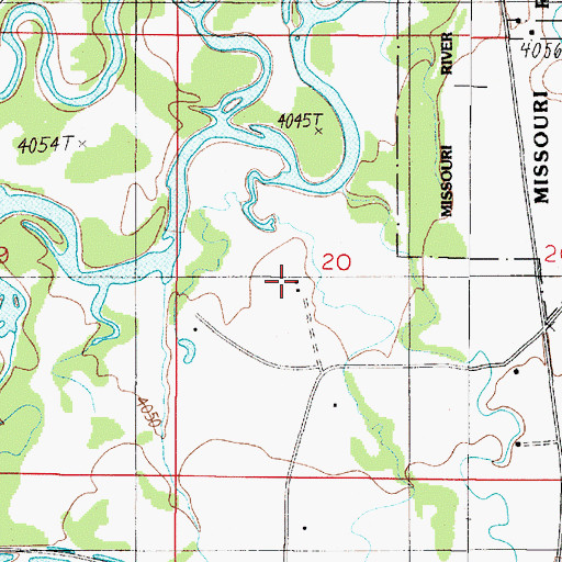Topographic Map of 02N02E20CABC01 Well, MT