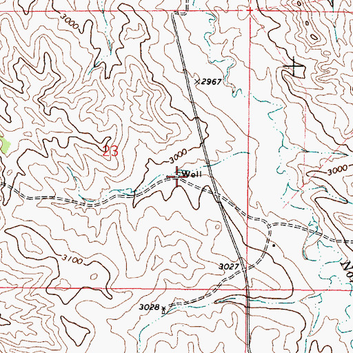 Topographic Map of 02N47E23DABC01 Well, MT
