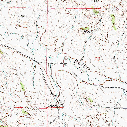Topographic Map of 02N43E23CBAB01 Well, MT