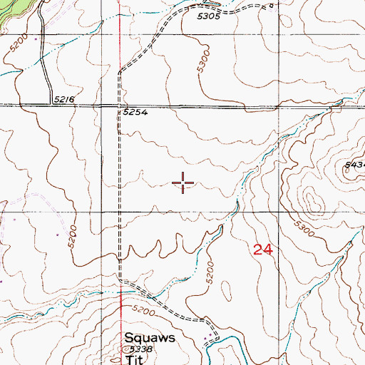 Topographic Map of 02N09E24B___01 Well, MT